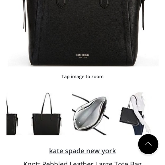 kate spade Black Pebbled Leather Tote - Picture 2 of 8